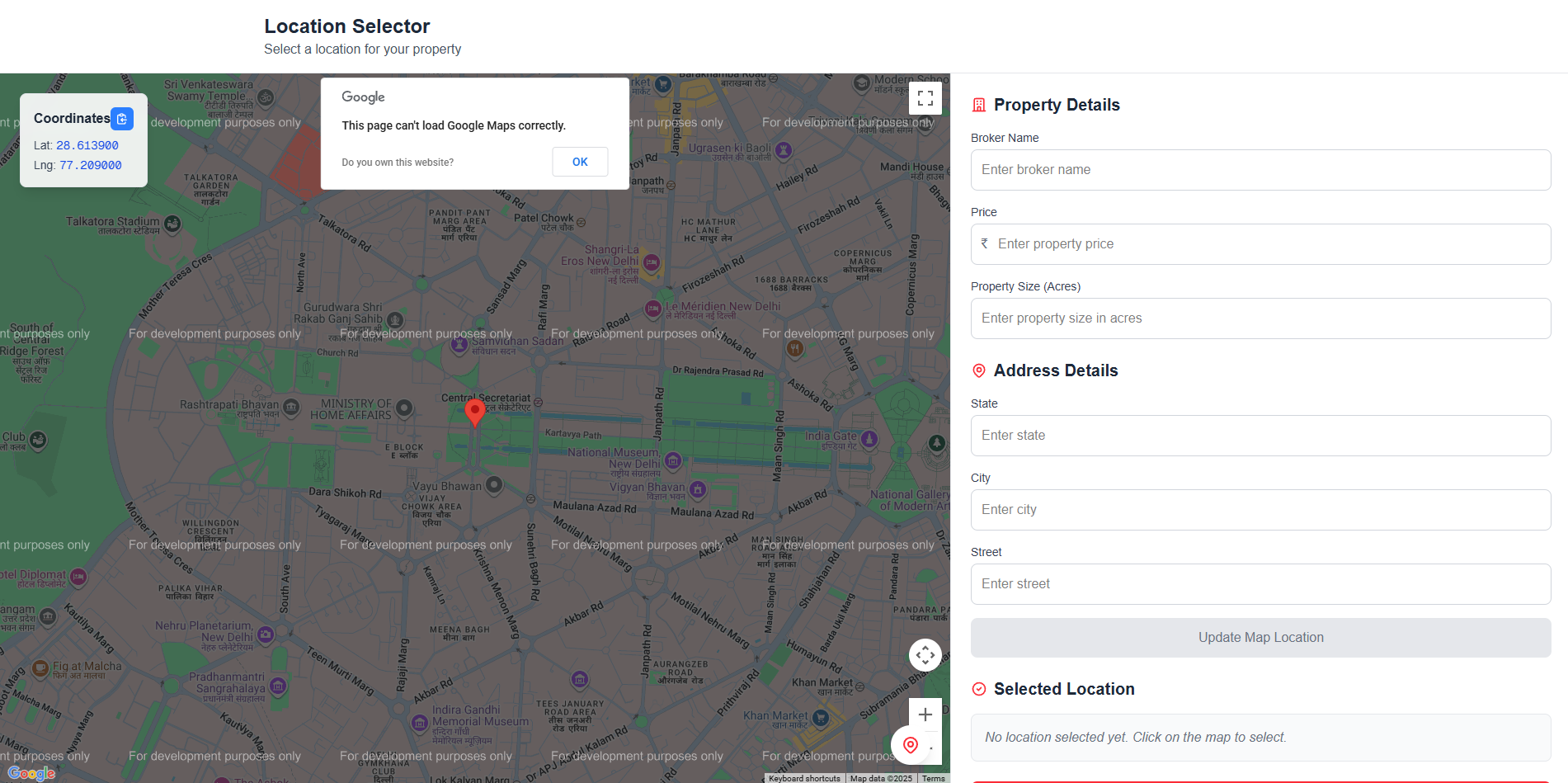 gmaps-demo screenshot