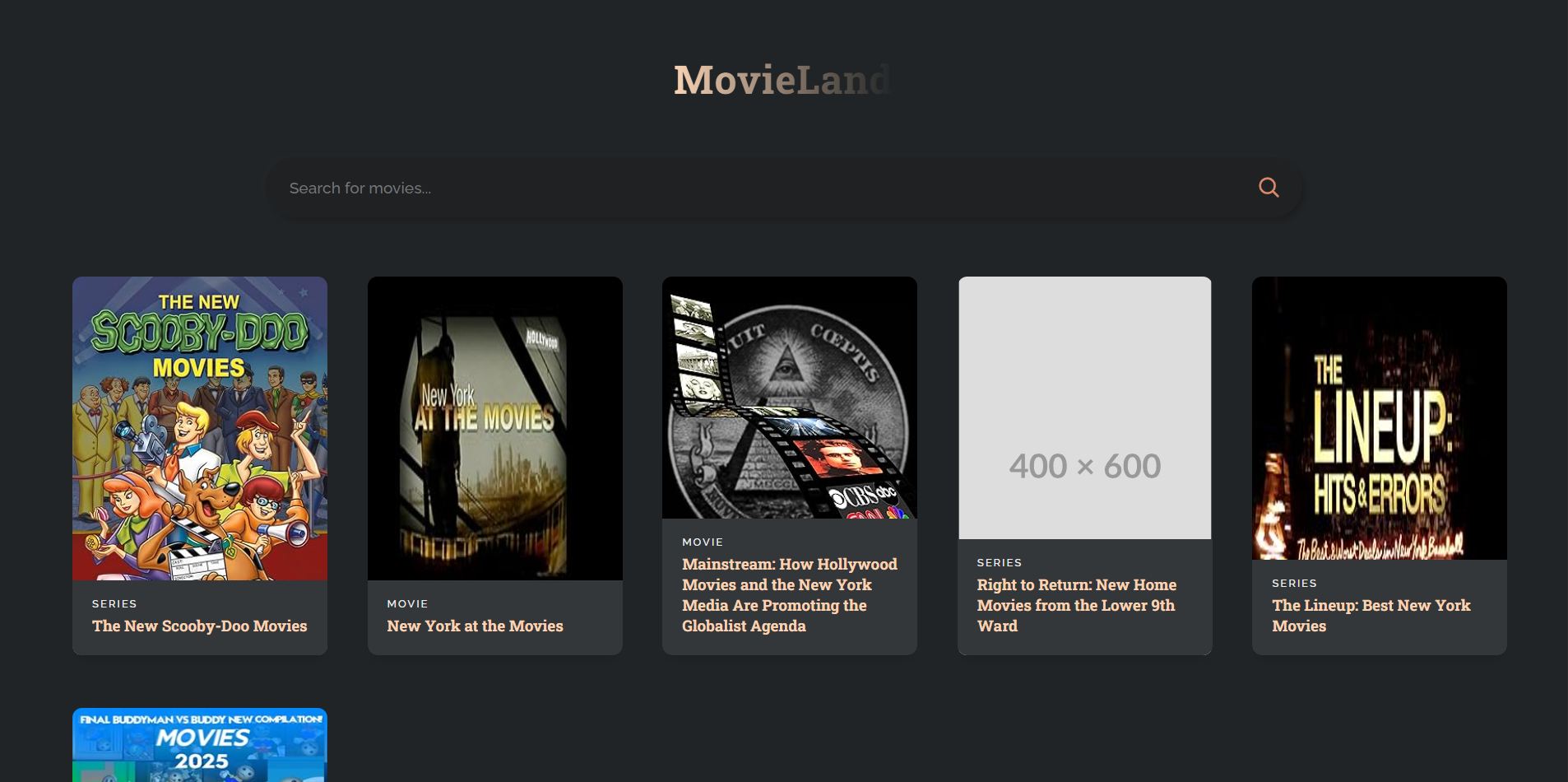 MovieLand screenshot
