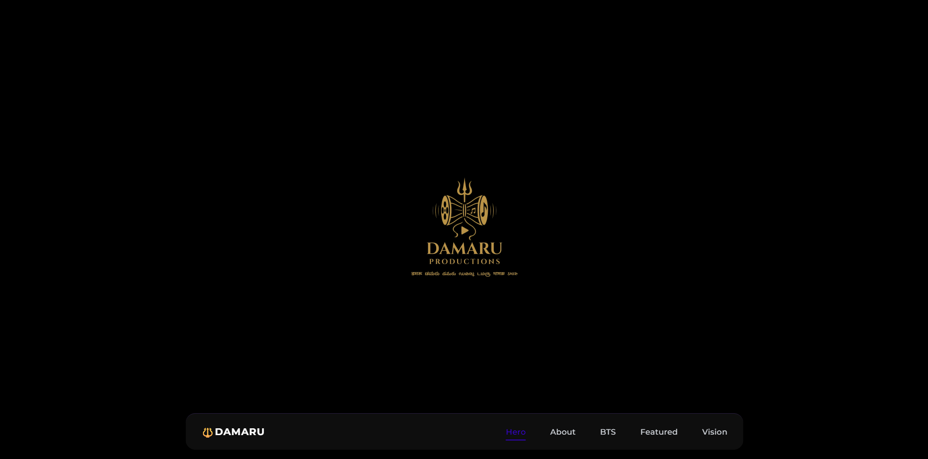 Damaru productions Website screenshot